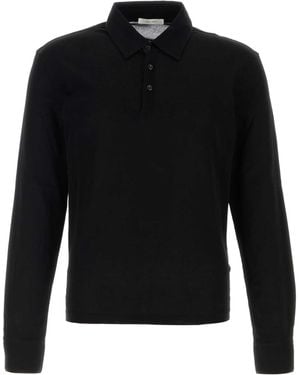The Row Knit Reyes Polo Shirt - Black
