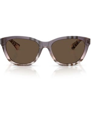 Burberry Sonnenbrille Be4486 422073 Check Gradient Rose/Braun Damen