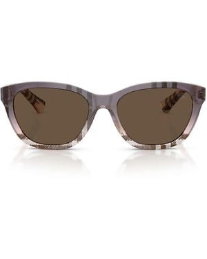 Burberry Sonnenbrille Be4486 422073 Check Gradient Rose/Braun Damen