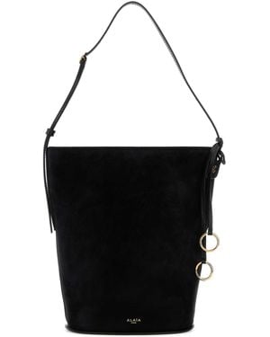 Alaïa Suede Bucket Bag - Black