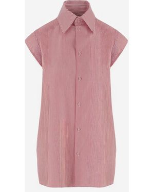 ARMARIUM Malik ärmelloses gestreiftes Hemd - Pink