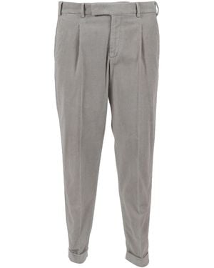 PT01 Rebel 1 Pleat, Diagonal Pockets, Flap Back Pockets - Grey