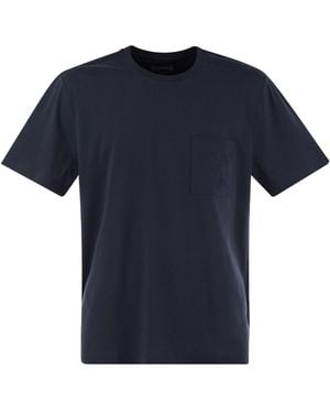 Vilebrequin Cotton T Shirt With Pocket - Blue