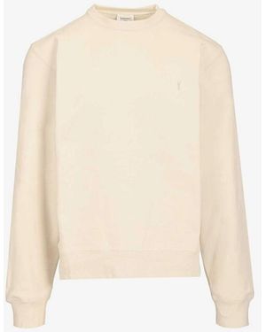 Saint Laurent Sudadera Grande Avec Broderie Cass - Neutro