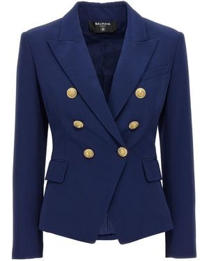 Balmain 6 BTN CREPE JACKET - Blu