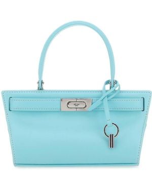 Tory Burch Light Leather Petite Lee Radziwill Handbag - Blue