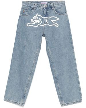 ICECREAM Check Lined Jeans - Blue