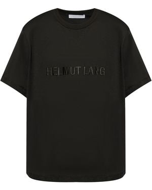 Helmut Lang T-Shirt Met Geborduurd Logo - Zwart