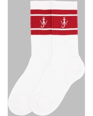 JW Anderson Calzini Con Logo - White