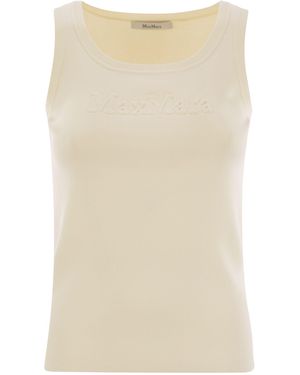 Max Mara Pentola Viscose Crêpe Top - Naturel