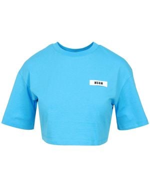 MSGM T Shirts And Polos - Blue