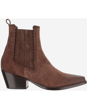 Sartore Botines Mustang de ante - Marrón