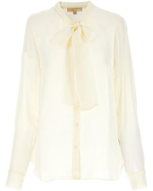 Michael Kors Pussy Bow Blouse - White