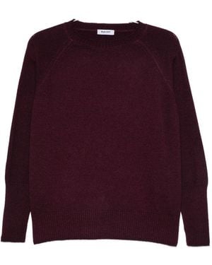 Base London Pullover mit Rundhalsausschnitt aus Basiswolle - Lila
