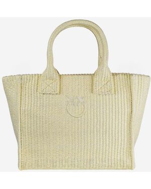 Pinko Raffia-boodschappentas - Geel
