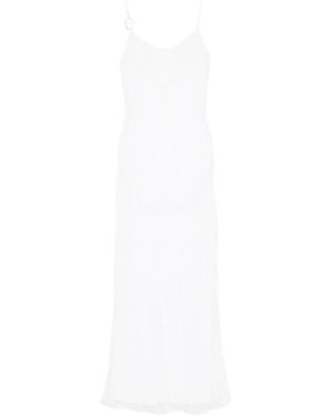 Oséree Bridal Lace O Gem Slip Dress W Linning - White