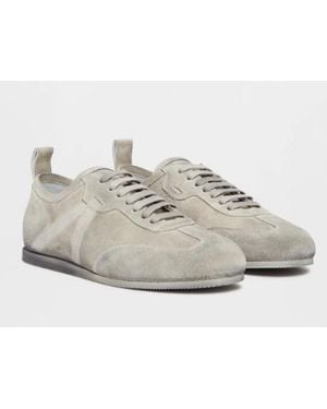 Ann Demeulemeester Siru Soft Low Top Boxing Sneakers Kalbsleder - Grau
