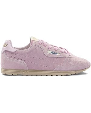 Autry Cow Leather Trainers - Purple