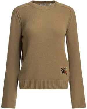 Burberry "Janelle" Rundhalspullover - Grün