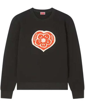 KENZO Boke Heart Baumwoll-Sweatshirt - Schwarz