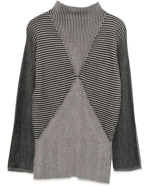 Emporio Armani Striped Top - Gray