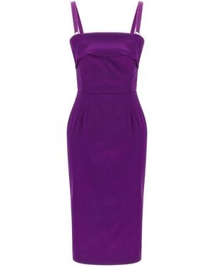 Dolce & Gabbana Satin Dress Abiti Viola-Donna