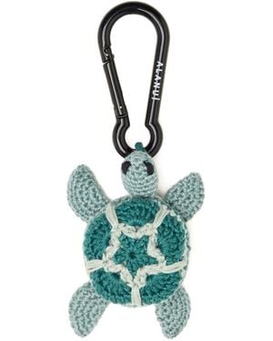 Alanui Turtle Crochet Keyring - Green