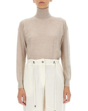 Tom Ford High Neck Relaxed Fit Turtleneck Shirt - White