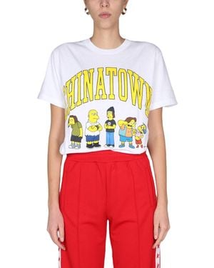 CHINATOWN MARKET X THE SIMPSONS "Ha Ha" T Shirt - Red