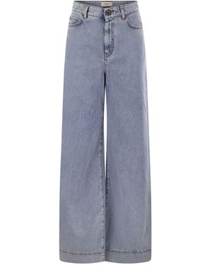 Weekend by Maxmara Vega Jeans Wide Leg In Denim - Blauw