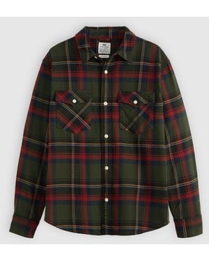 Levi's Relaxed Fit Western Herman Plaid Duffel - Black