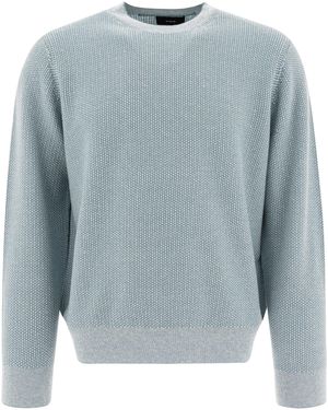 Vince "Geo-Jacquard" Sweater - Blau