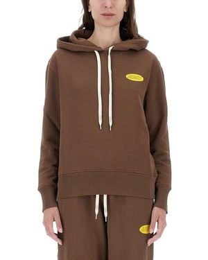 Autry Logo Hood Sweatshirt - Brown