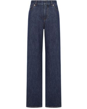 Fendi 'Ff' Padded Jeans - Blue