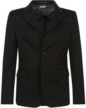 Comme des Garçons Single-Breasted Oversized Blazer - Black