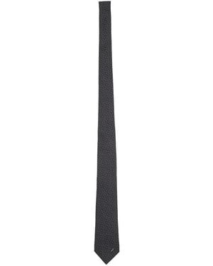 Gucci Silk Tie With Clamps - White