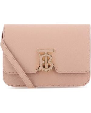 Burberry Leather Small Tb Crossbody Bag - Pink