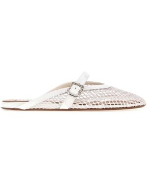 Alaïa Mesh Slip-On Loafers - White