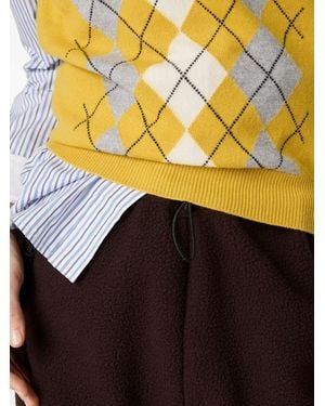 Miu Miu Maglieria Cachemira Argyle F.12 - Metálico