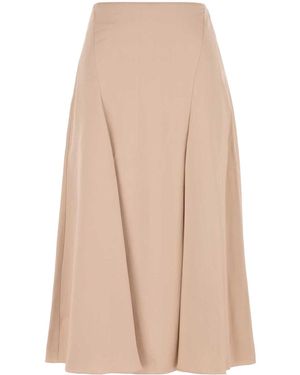 Fendi Silk Long Skirt - Natural