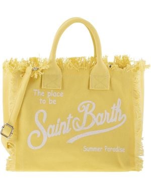 MC2 Saint Barth Colette Fringed Canvas Bag - Yellow