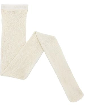 McQueen Lace Tights - White