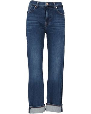 7 For All Mankind Relaxed Skinny Current - Blau