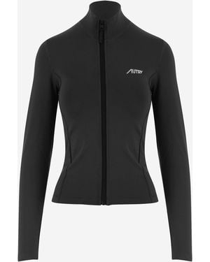 Autry Stretch-Nylon-Sweatshirt mit Logo - Schwarz