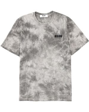 MSGM T-Shirt With Logo - Gray