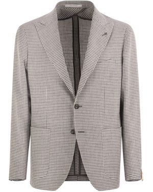 Tagliatore Montecarlo -Leinen und Baumwolljacke - Grau