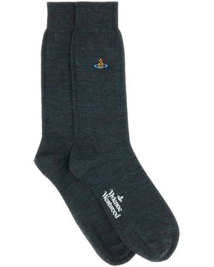 Vivienne Westwood Socks With Logo - Blue