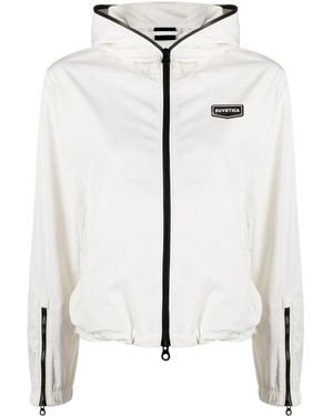 Duvetica Hoodie Mit Logo-Patch - Weiß