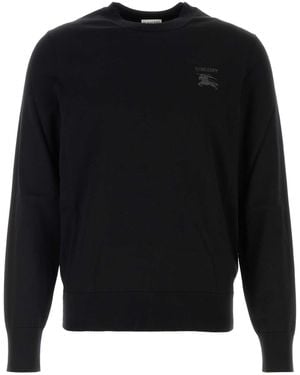 Burberry Logo Crew Neck Sweater - Black