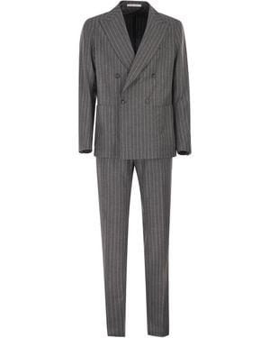 Tagliatore Zweireihiger -Anzug aus superfeiner Schurwolle - Grau